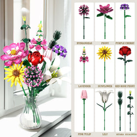 Rongmeiz Flower Building Kit hydrangea and tulip for lush centerpieces