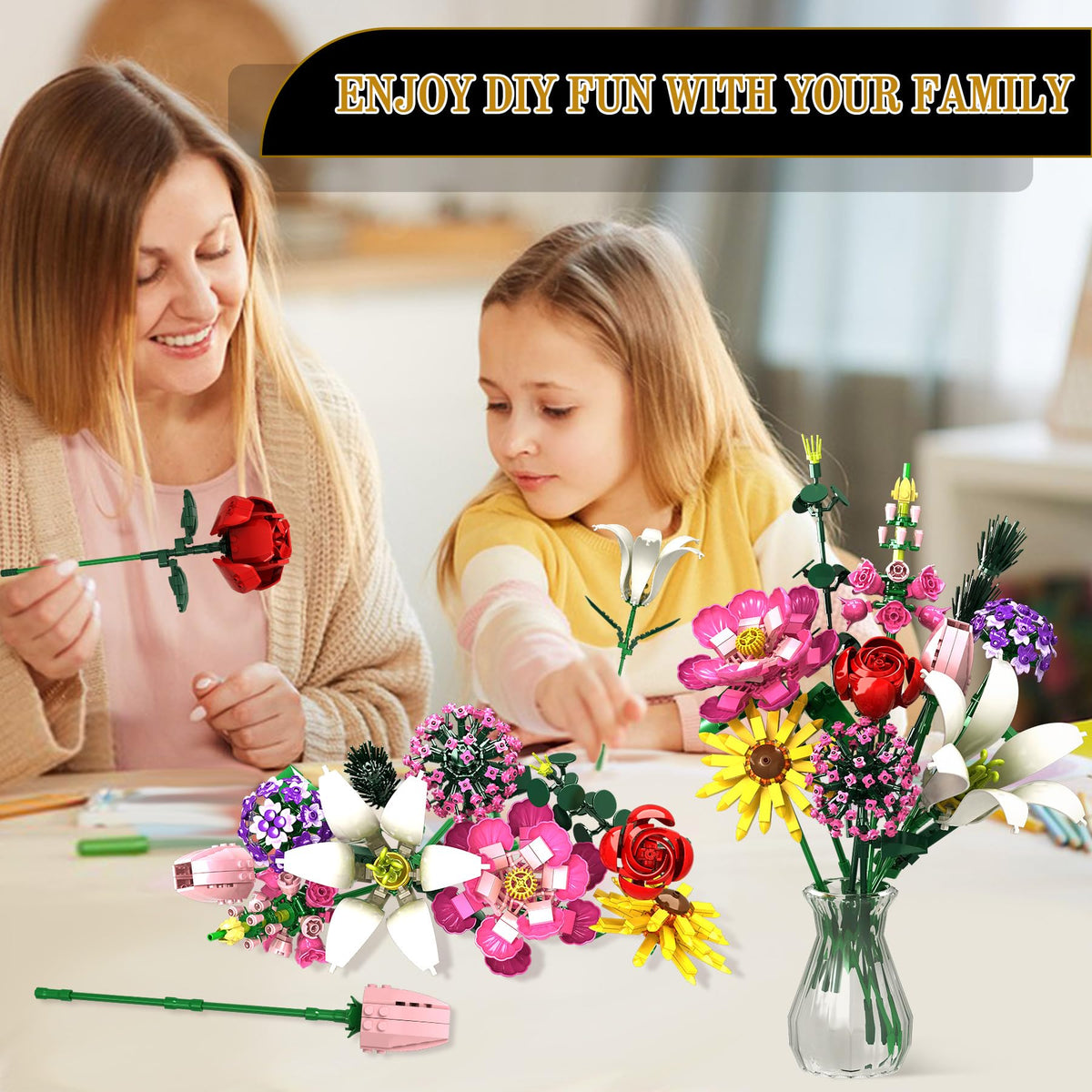 Rongmeiz Flower Building Kit lily and lavender for elegant arrangements