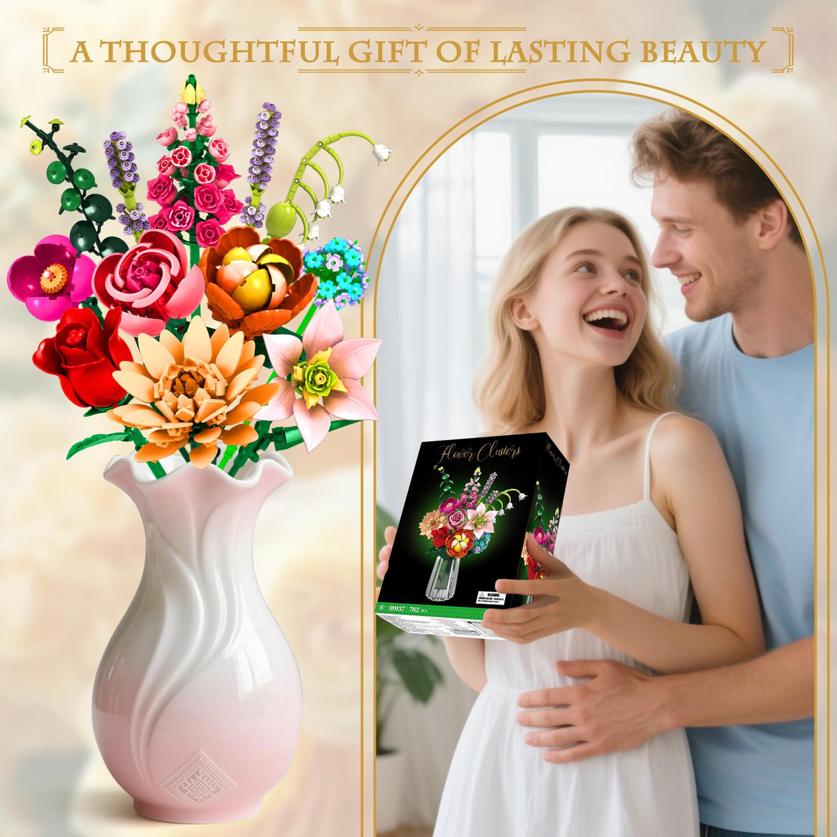 Rongmeiz ready-to-display handmade bouquet offers maintenance-free beauty
