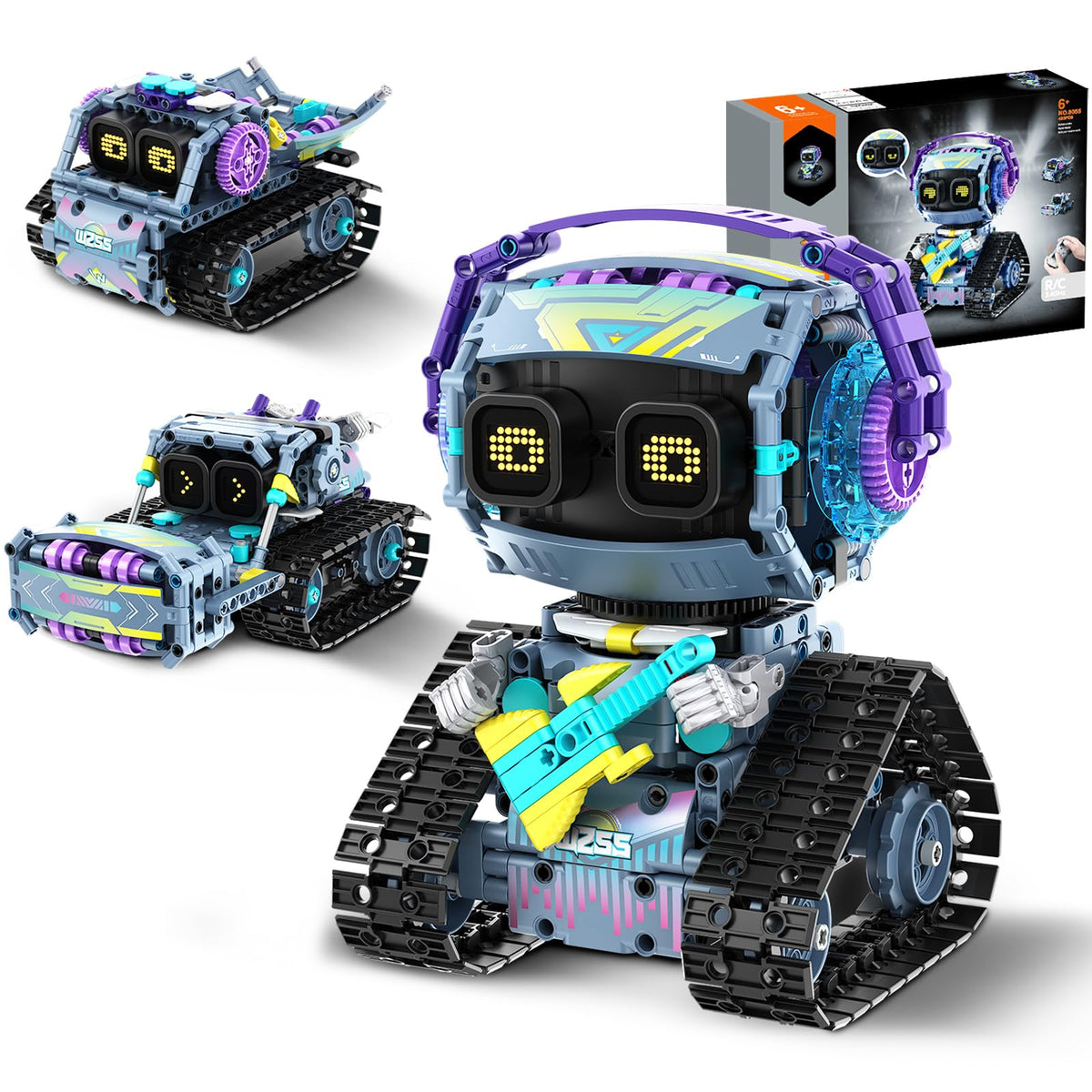 Rongmeiz 3-in-1 robot kit for imaginative play and learning