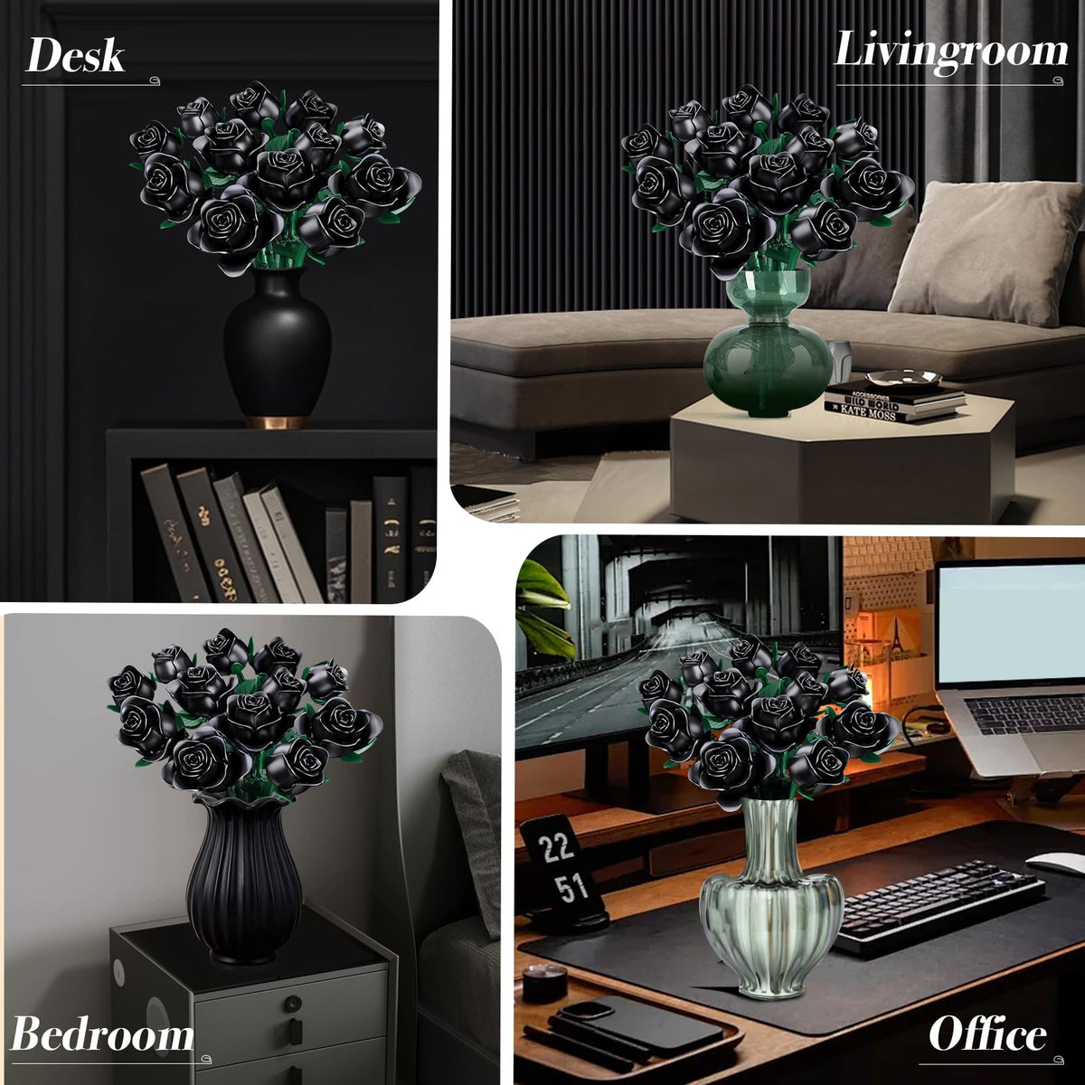 Rongmeiz vase not included for versatile display in any room.