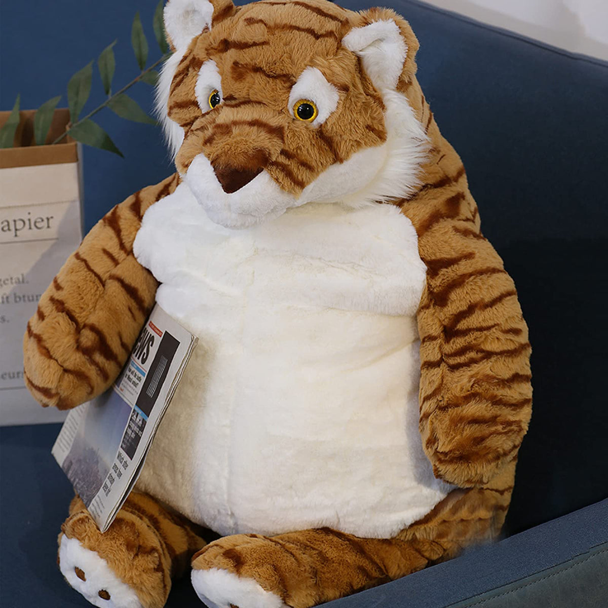 Ronivia tiger plush bedside companion ideal for bedtime routines.
