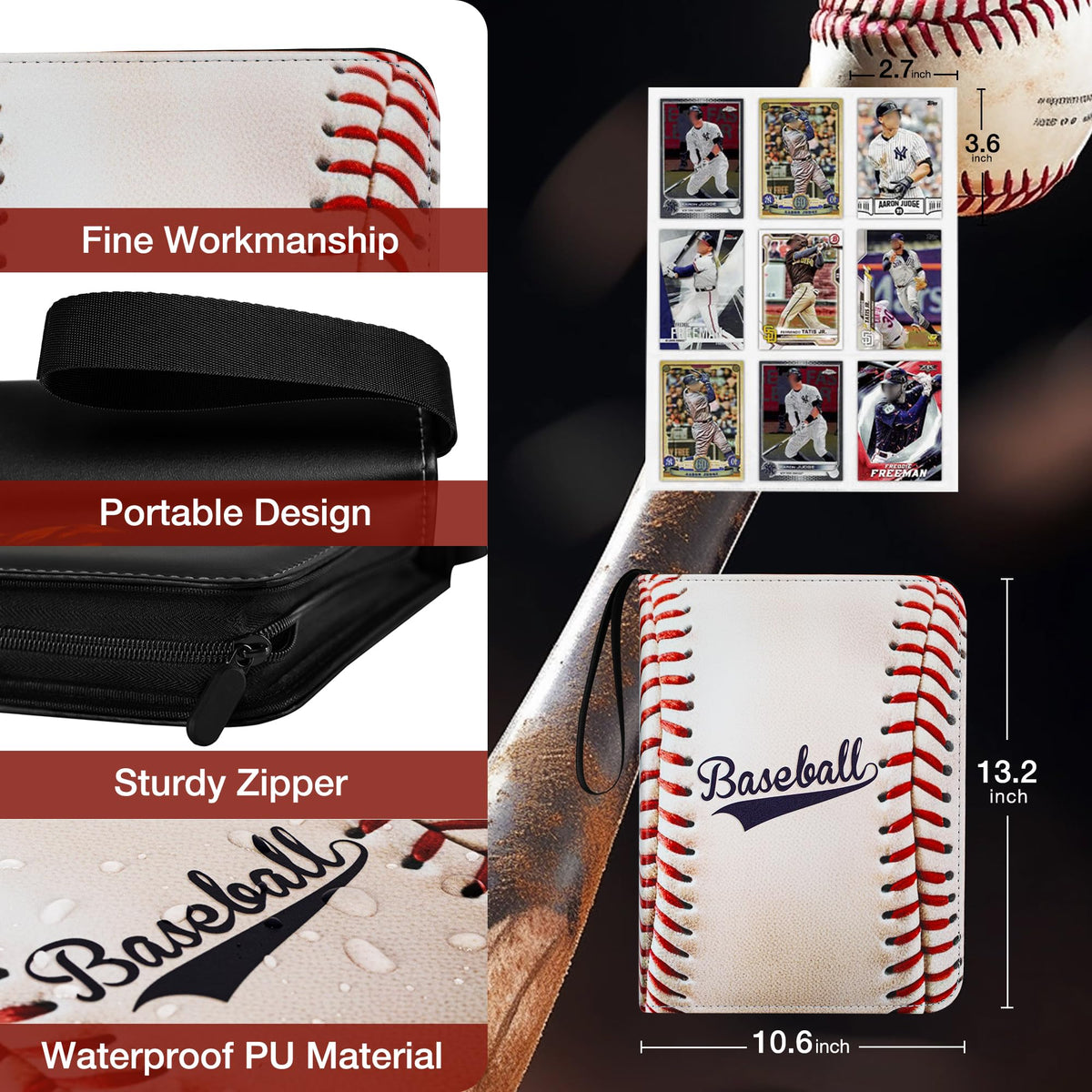 RONMONG binder opened to reveal pages for easy card access