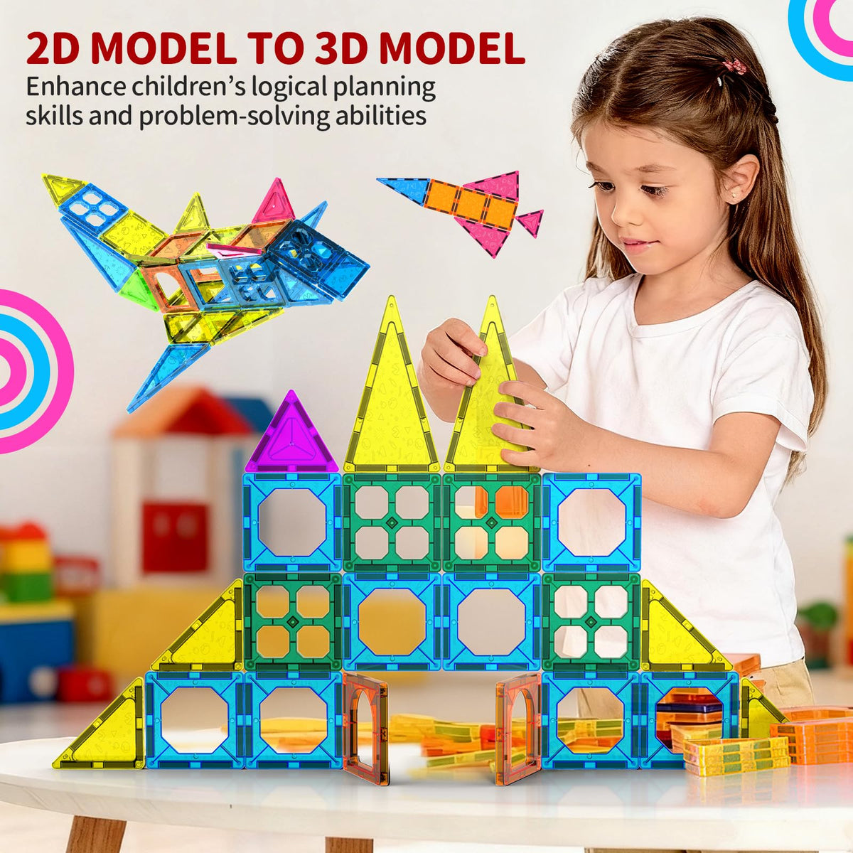 Ronqs tiles and storage bag enable easy cleanup and on-the-go learning.