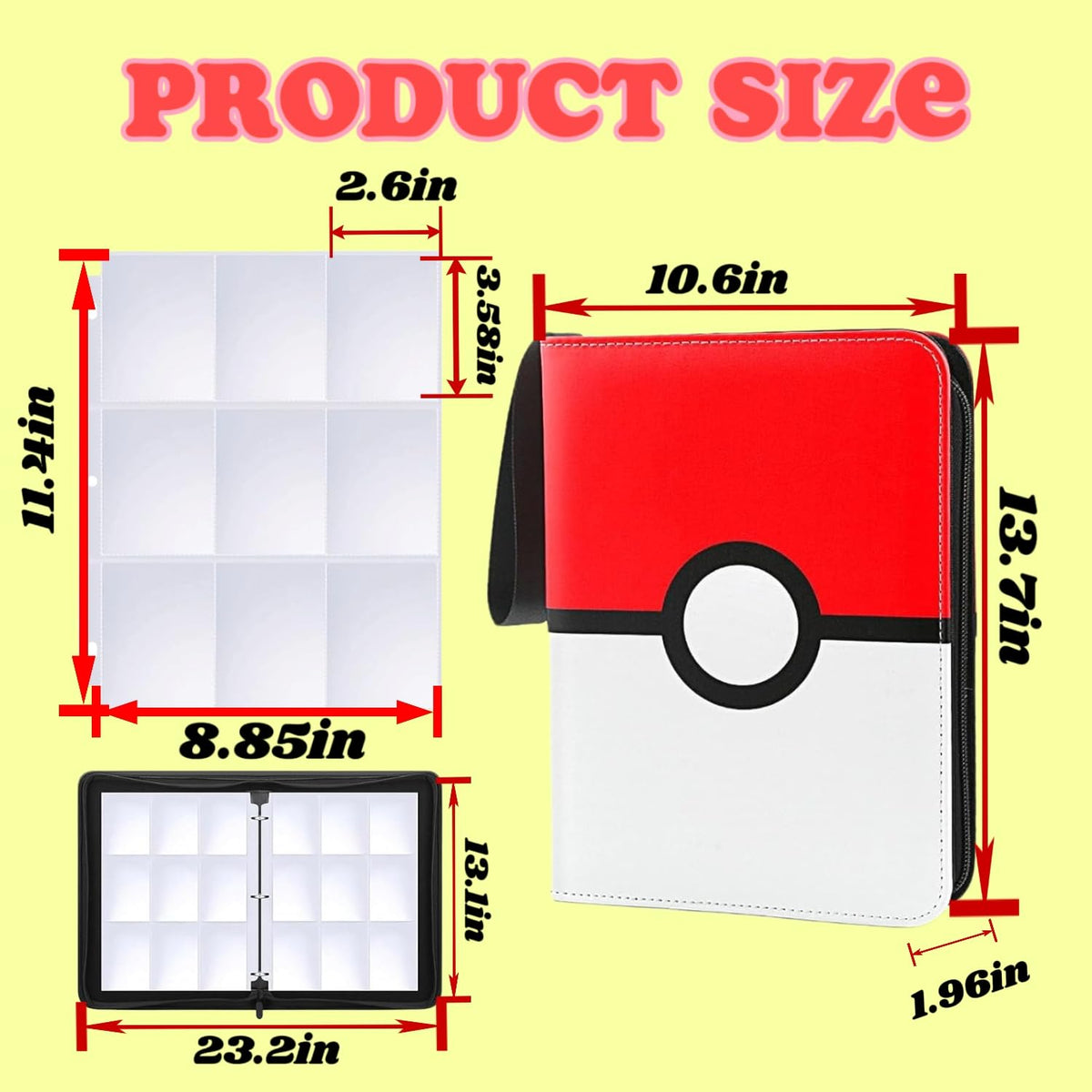 RONSOOBA binder pages open showing four pockets per side