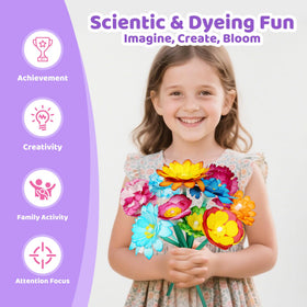 ROOCHKD dye tablets with petals enabling color-mixing experiments.