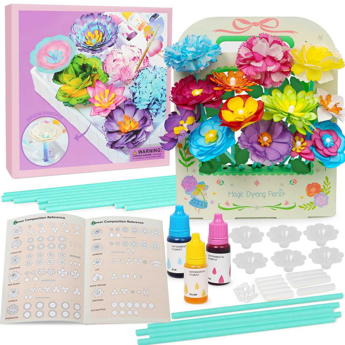 ROOCHKD paper flower petals for creative science and art projects.