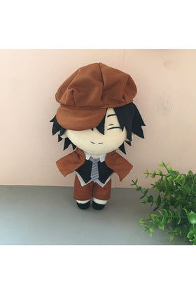 Roocnie BSD plush Ranpo doll side view, perfect for shelf display