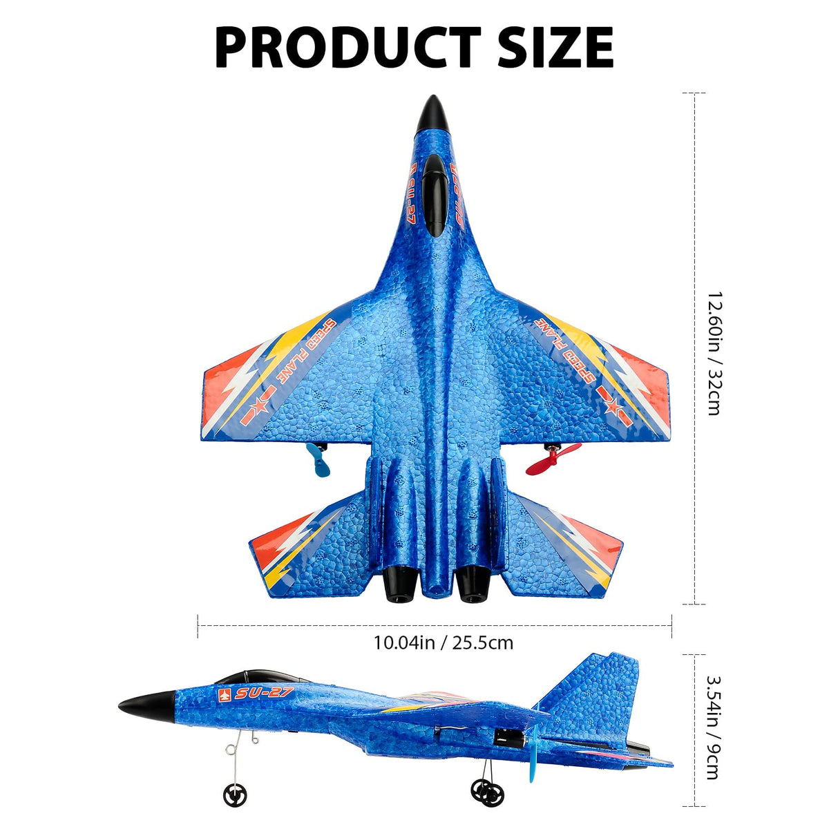 RoofWorld Gravity Gliders SU27 side view, compact design for easy practice