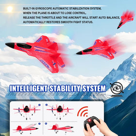 RoofWorld LED night-flight RC plane for bright evening skies.