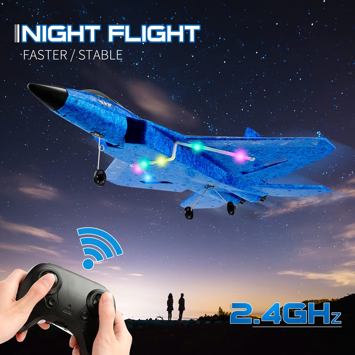 RoofWorld plane with gyro stabilization ensuring calm flights in park