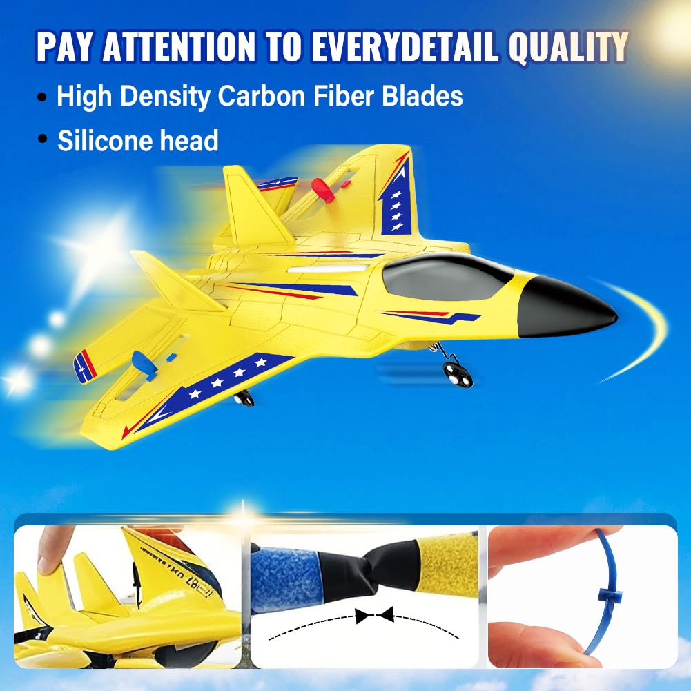 roofworld yellow rc plane calibrated 6-axis gyro for stable beginners