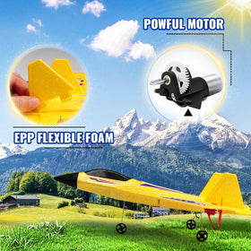 roofworld yellow rc plane durable EPP foam body shields impact