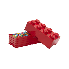 Close-up of the studded brick box surface for an authentic LEGO look.