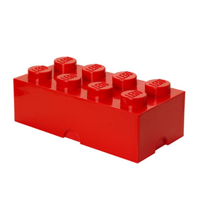 Room Copenhagen LEGO Brick Box in bright red stacks neatly for easy playroom storage.