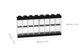 Room Copenhagen Lego Minifigure Display Case 16 Black stackable design saves wall space