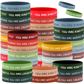 Roowest 120 piece motivational wristbands bulk in vibrant colors for daily inspiration