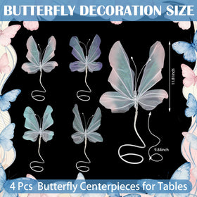 Roowest butterfly 3D gradient silk detail showcases lifelike flair.