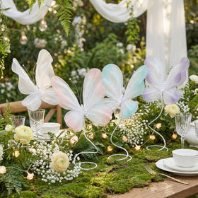 Roowest butterfly centerpiece purple gradient adds elegant decor for parties.