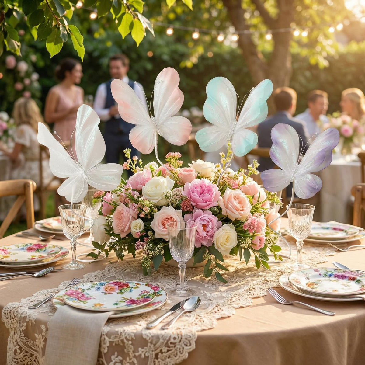 Roowest butterfly tabletop decor perfect for Christmas celebrations.