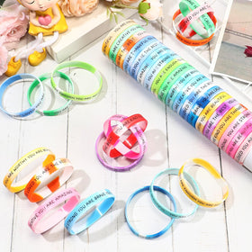 Roowest gradient bracelets complement outfits with vibrant, fade-resistant colors.