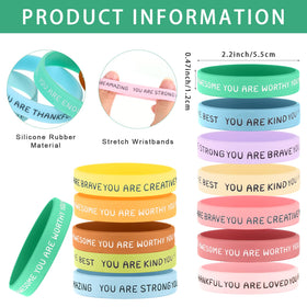 Roowest inspirational silicone wristbands in bright colors for everyday wear