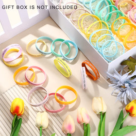 Roowest motivational quotes bracelets with diverse colors and messages for outfits