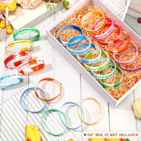 Roowest silicone wristbands are stretchy and comfortable for all-day wear.