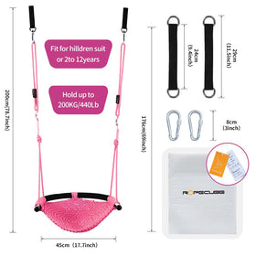 ROPECUBE swing with adjustable ropes for quick height customization