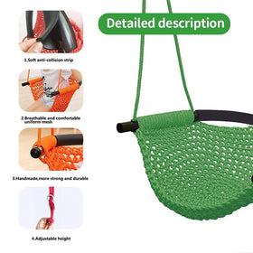 ROPECUBE ergonomic cradle provides secure support and helps prevent backward swing.