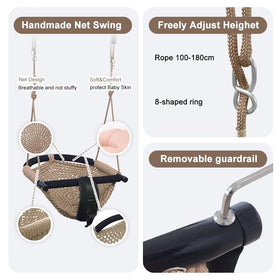 ROPECUBE hand-woven rope design offers comfortable seating for little ones.