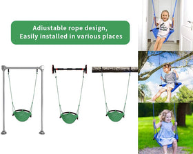 ROPECUBE adjustable rope length enables easy height customization for growing children.