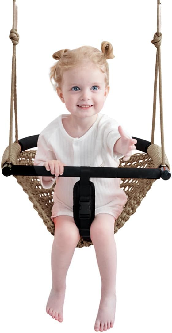 ROPECUBE toddler swing for indoor and outdoor use with a sturdy frame.