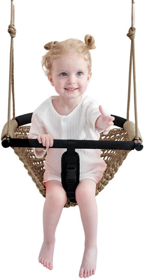 ROPECUBE toddler swing for indoor and outdoor use with a sturdy frame.