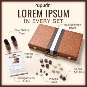 Ropoda backgammon setup ready for a cozy game night with friends.