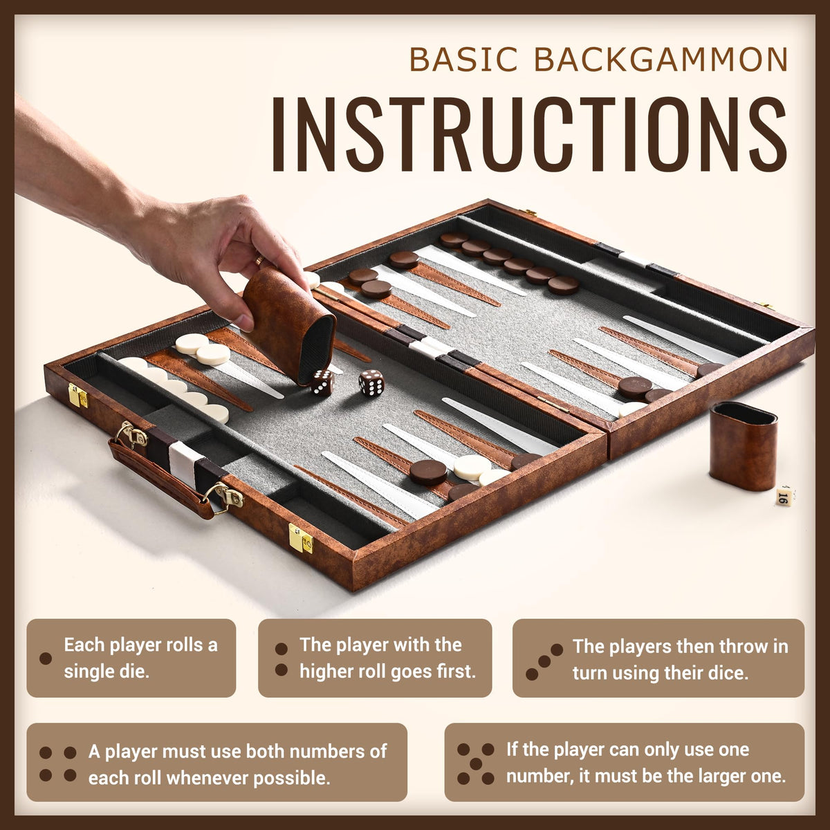 ropoda Backgammon family game night setup promoting shared fun and strategy.