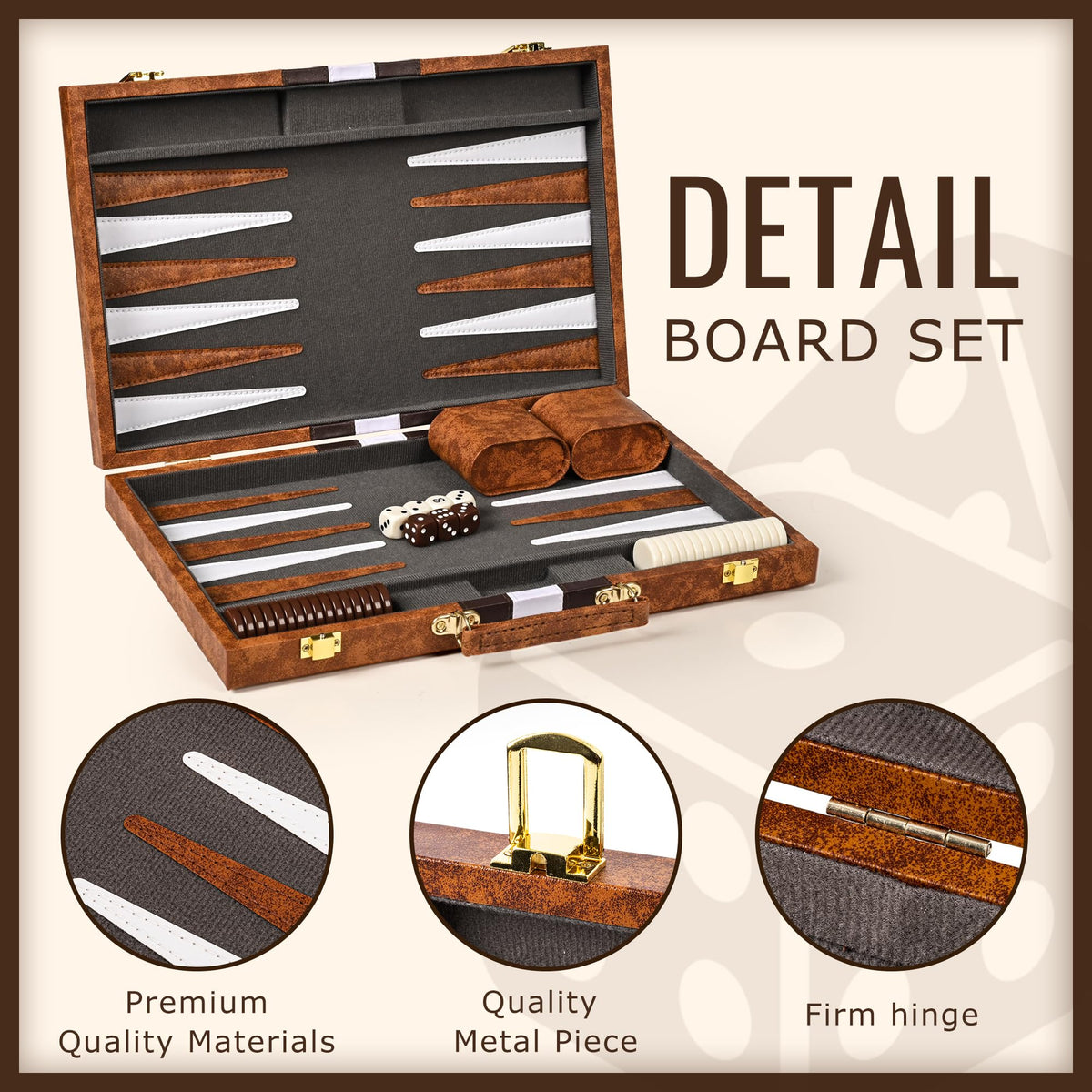 ropoda Backgammon felt playing field with smooth surface and vibrant pieces.
