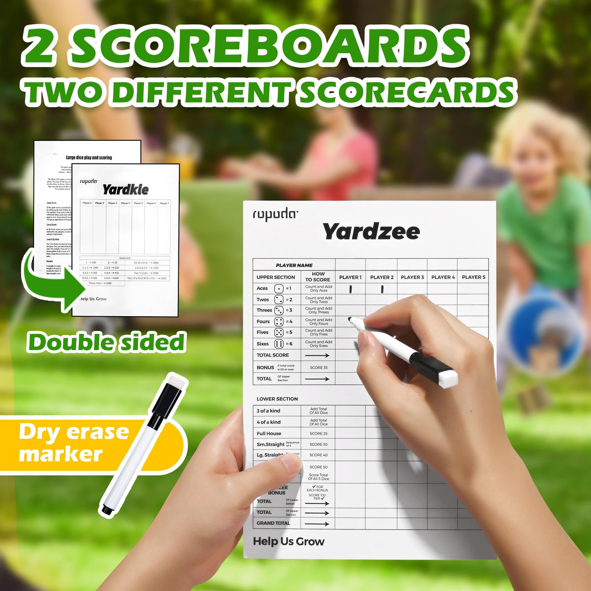 ropoda dry erase marker for yard dice scoring sessions