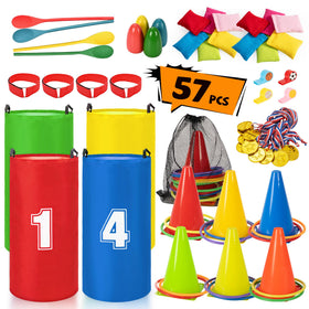 ropoda field day games package for backyard fun and family competition