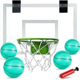 ROPODA mini basketball hoop glow-backboard lights up for after-dark play.