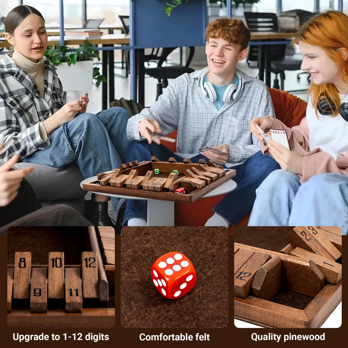 ropoda shut the box dice game in action for all ages