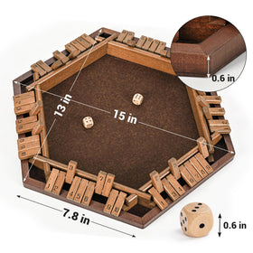 Ropoda Shut the Box soft brown felt reduces noise during rounds