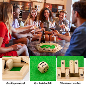 ropoda Shut The Box in action during a casual game night, quick math practice.