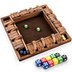 ropoda shut the box wooden board with a 12x12 frame for family fun