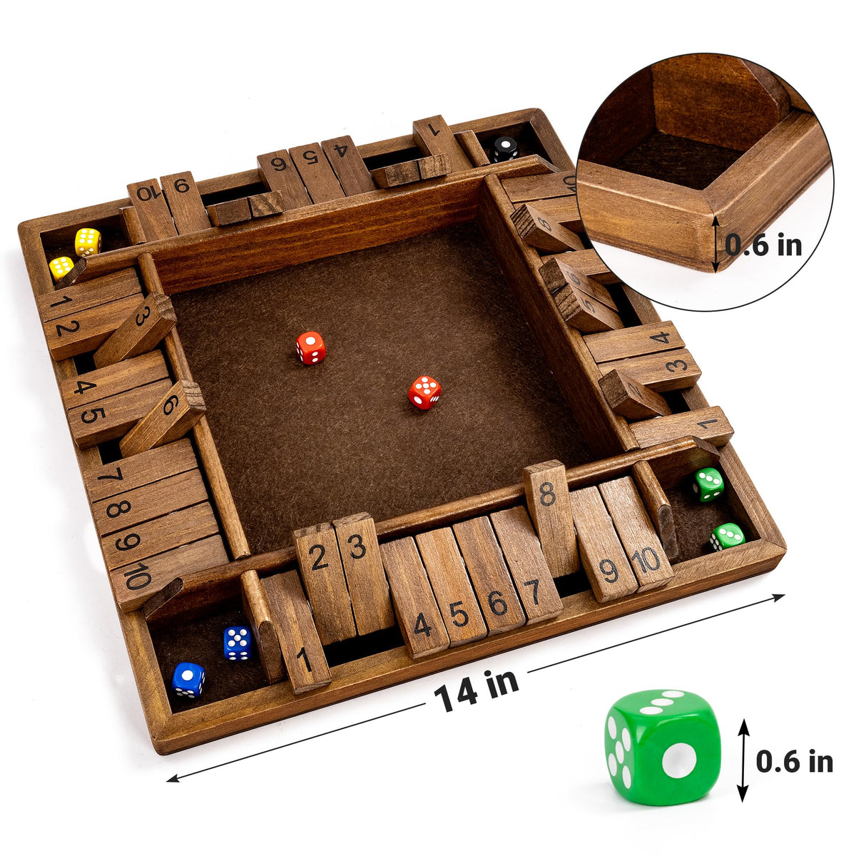 Ropoda traditional pub game vibe in vintage-style wooden box