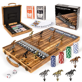 Ropoda upgraded 23-inch horse race board offers a spacious play area for family games.