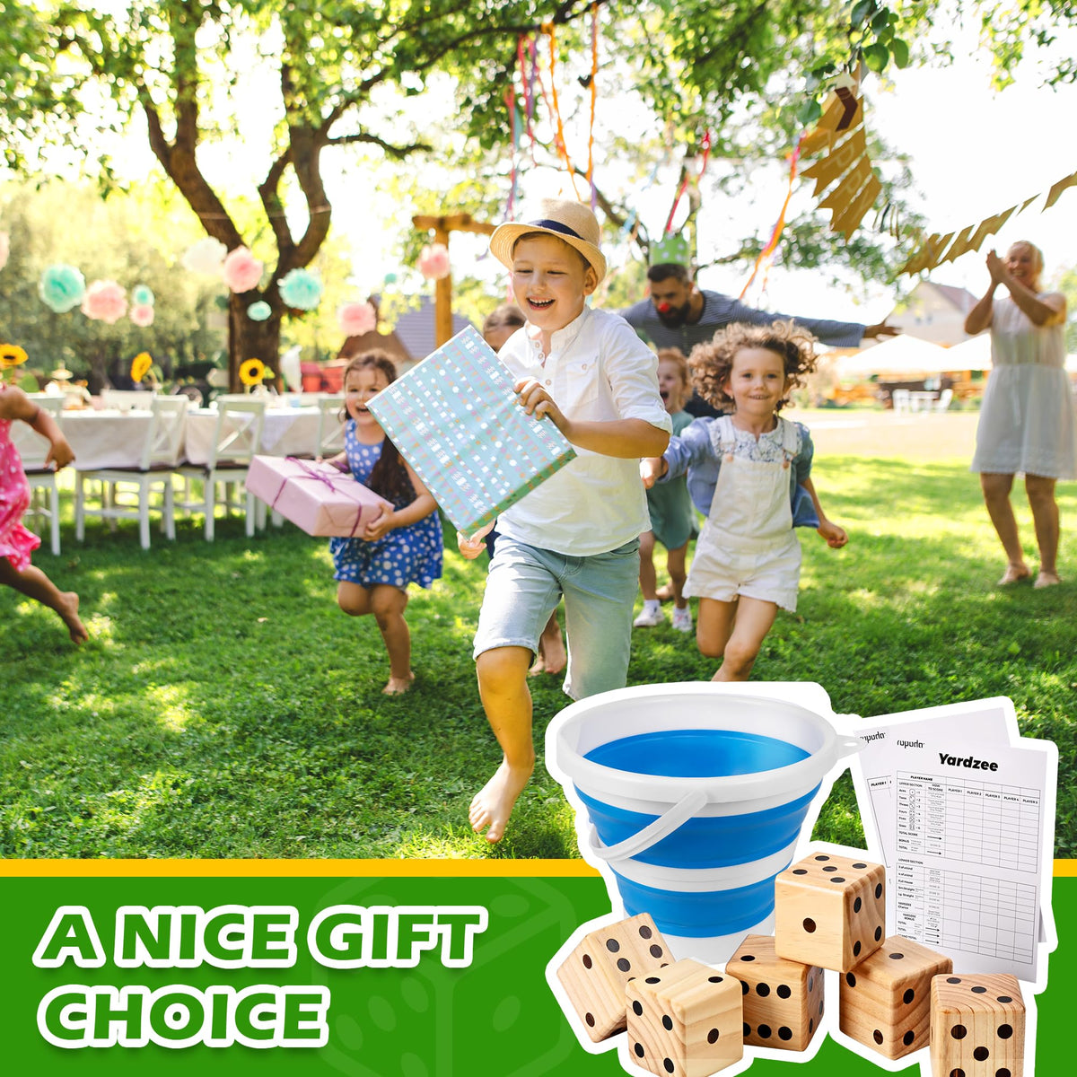 ropoda giant dice with waterproof finish for all-weather play