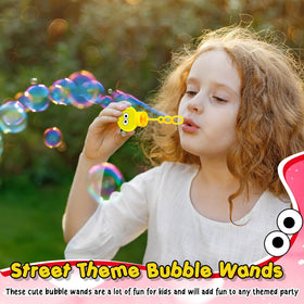 Rotatingpals blue-green bubble wand set to colorize parties and celebrations.