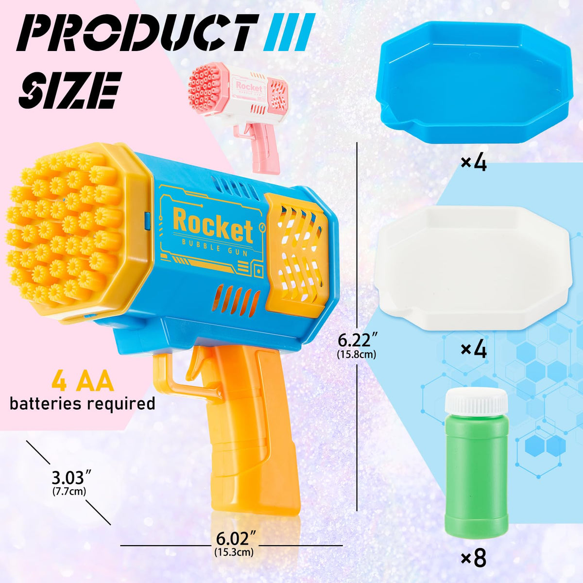 Rotatingpals bubble solution refill for long-lasting bubbles