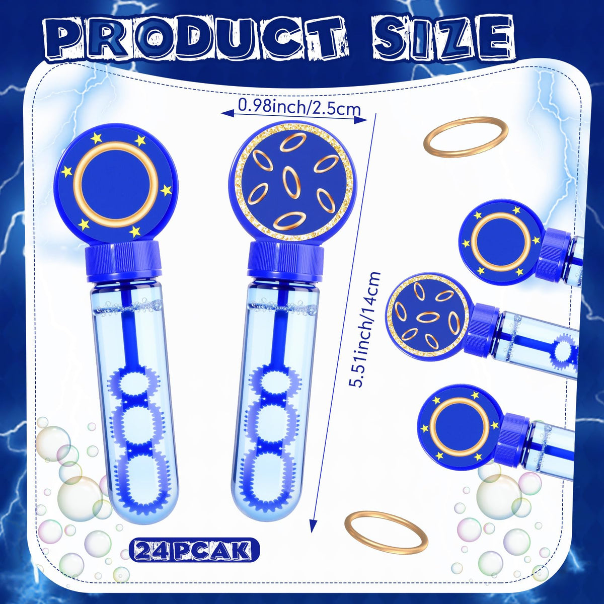 24-pack Rotatingpals bubble wands ready for party favors and goody bags